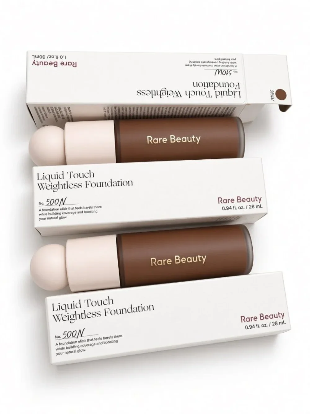 Rare Beauty 3-Pc Lot Foundation 500N 510W Deep Liquid Touch NWT